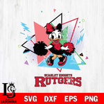 Rutgers Scarlet Knights Cute Daisy Duck Cheerleader SVG DXF EPS PNG FILE, NCAA File Cut,Digital Download,Instant Download