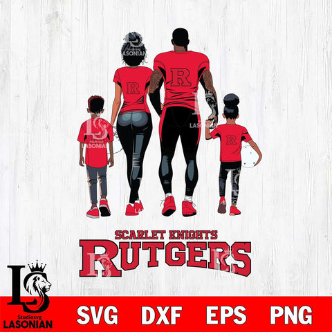 Rutgers Scarlet Knights Family Love Rugby SVG DXF EPS PNG FILE,NCAA SVG, Father day Digital Download,Instant Download, Silhouette