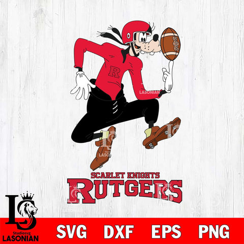 Rutgers Scarlet Knights Goofy Circus Football SVG DXF EPS PNG FILE,NCAA svg ,Football Digital Download,Instant Download, Silhouette