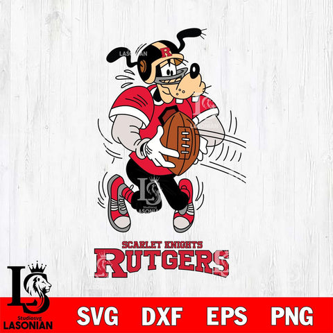 Rutgers Scarlet Knights Goofy Sport Football SVG DXF EPS PNG FILE,NCAA svg ,Football Digital Download,Instant Download, Silhouette