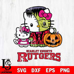Rutgers Scarlet Knights Hello Kitty Horror 10 Svg Eps Dxf Png File, Digital Download