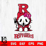 Rutgers Scarlet Knights Hello Kitty Horror 4 Svg Eps Dxf Png File, Digital Download