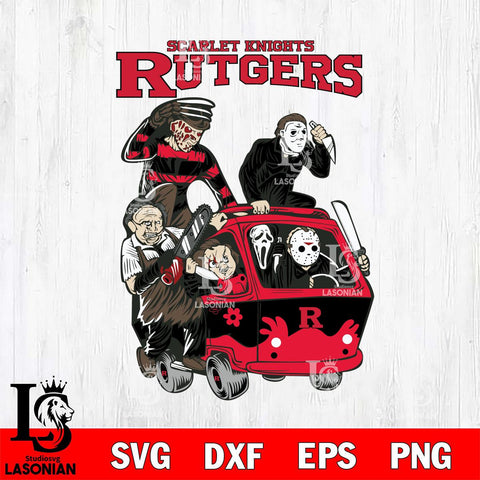 Rutgers Scarlet Knights Jason Voorhees Horror 10 Svg Eps Dxf Png File, NCAA svg, Digital Download, Instant Download