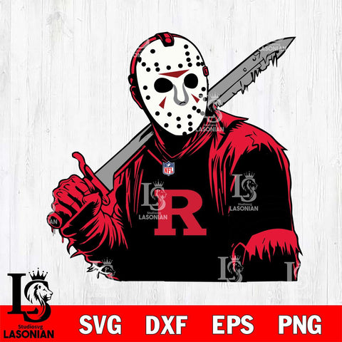 Rutgers Scarlet Knights Jason Voorhees Horror 7 Svg Eps Dxf Png File, NCAA svg, Digital Download, Instant Download