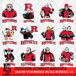 Rutgers Scarlet Knights Jason Voorhees NCAA Bundle 12 SVG Svg Eps Dxf Png File, Digital Download