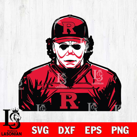 Rutgers Scarlet Knights Michael Myers Horror Halloween Svg Eps Dxf Png File, NCAA svg, Digital Download, Instant Download