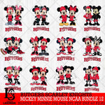 Rutgers Scarlet Knights Mickey Minnie Mouse NCAA Bundle 12 Svg Eps Dxf Png File, Bundle NCAA svg , File Cut , Digital Download , Instant Download, Cut Svg Files