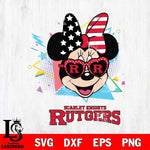 Rutgers Scarlet Knights Minnie Mouse Love Sport SVG DXF EPS PNG FILE, NCAA File Cut,Digital Download,Instant Download
