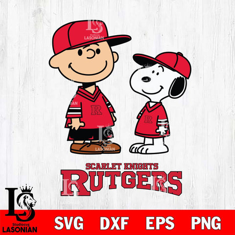 Rutgers Scarlet Knights Peanuts Snoopy Football SVG DXF EPS PNG FILE,Snoopy File Cut, NCAA Digital Download,Instant Download,Christmas Silhouette