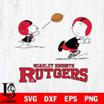 Rutgers Scarlet Knights Peanuts play football SVG DXF EPS PNG FILE,Snoopy File Cut, NCAA Digital Download,Instant Download,Christmas Silhouette