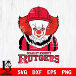 Rutgers Scarlet Knights Pennywise Horror Sport 10 Svg Eps Dxf Png File, Digital Download