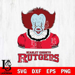 Rutgers Scarlet Knights Pennywise Horror Sport 5 Svg Eps Dxf Png File, Digital Download