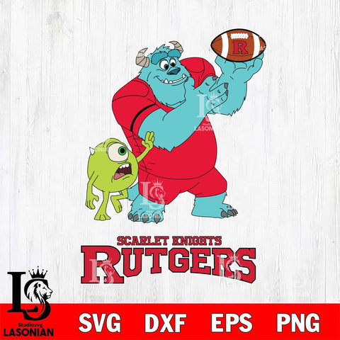 Rutgers Scarlet Knights Sully & Mike Football Cricut,Christmas SVG DXF EPS PNG FILE, NCAA Digital Download,Instant Download, Silhouette