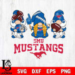 SMU Mustangs 3 Gnomes Football Svg Eps Dxf Png File, Digital Download, Instant Download