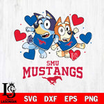 SMU Mustangs Bluey & Bingo 10 Svg Eps Dxf Png File, NCAA svg, Digital Download, Instant Download