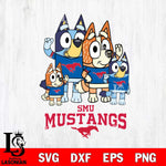 SMU Mustangs Bluey & Bingo 7 Svg Eps Dxf Png File, NCAA svg, Digital Download, Instant Download