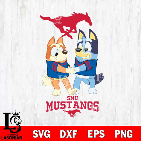 SMU Mustangs Bluey Chilli Dance Svg Eps Dxf Png File, Digital Download, Instant Download