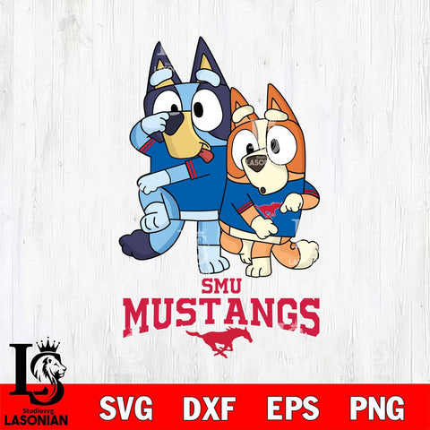 SMU Mustangs Bluey Chilli Dance Mode Svg Eps Dxf Png File, Digital Download, Instant Download