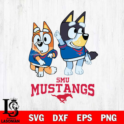 SMU Mustangs Bluey Chilli Mode Dance Svg Eps Dxf Png File, Digital Download, Instant Download