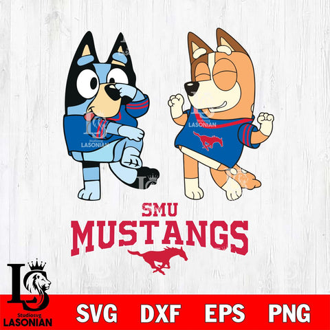 SMU Mustangs Bluey Chilli Sport Svg Eps Dxf Png File, Digital Download, Instant Download