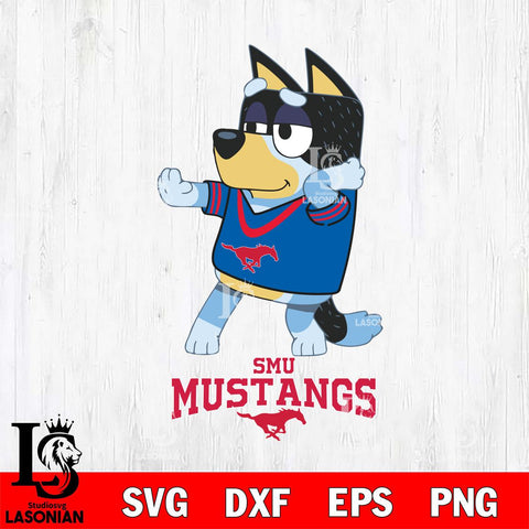 SMU Mustangs Bluey Dad Dance Svg Eps Dxf Png File, Digital Download, Instant Download