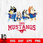 SMU Mustangs Bluey Mode Dance Squats Svg Eps Dxf Png File, Digital Download, Instant Download