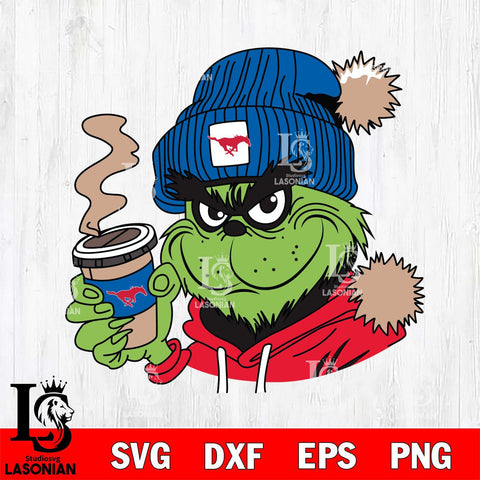 SMU Mustangs Boujee Grinch 4 Svg Eps Dxf Png File, Digital Download, Instant Download