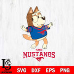 SMU Mustangs Chilli Dance Svg Eps Dxf Png File, Digital Download, Instant Download