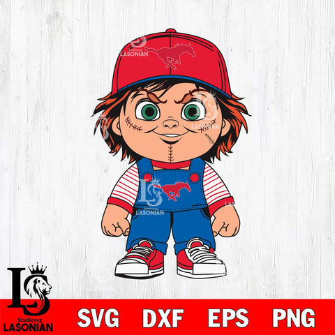 SMU Mustangs Chucky Horror Svg Eps Dxf Png File, NCAA svg, Digital Download, Instant Download