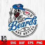 SMU Mustangs Dad With Beard Are Better Svg Eps Dxf Png File, Digital Download, Instant Download