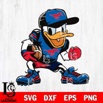 SMU Mustangs Donal Duck Svg Eps Dxf Png File, NCAA svg, Digital Download, Instant Download