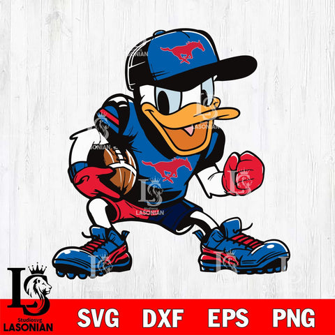 SMU Mustangs Donal Duck Svg Eps Dxf Png File, NCAA svg, Digital Download, Instant Download