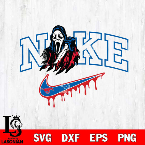 SMU Mustangs Ghostface Nike Svg Eps Dxf Png File, Digital Download, Instant Download