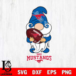 SMU Mustangs Gnomes Christmas football Svg Eps Dxf Png File, Digital Download, Instant Download