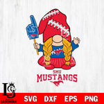 SMU Mustangs Gnomes Fan Svg Eps Dxf Png File, Digital Download, Instant Download