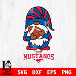 SMU Mustangs Gnomes Football Svg Eps Dxf Png File, Digital Download, Instant Download