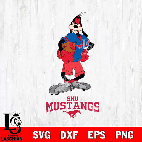 SMU Mustangs Goofy Player SVG DXF EPS PNG FILE,NCAA svg ,Football Digital Download,Instant Download, Silhouette