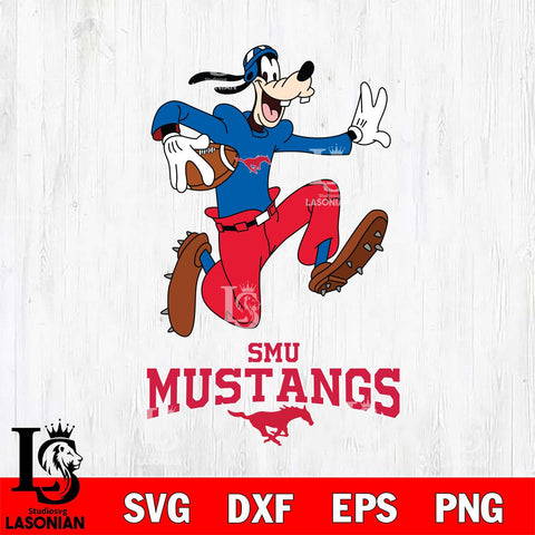 SMU Mustangs Goofy rugby Sport SVG DXF EPS PNG FILE,NCAA svg ,Football Digital Download,Instant Download, Silhouette