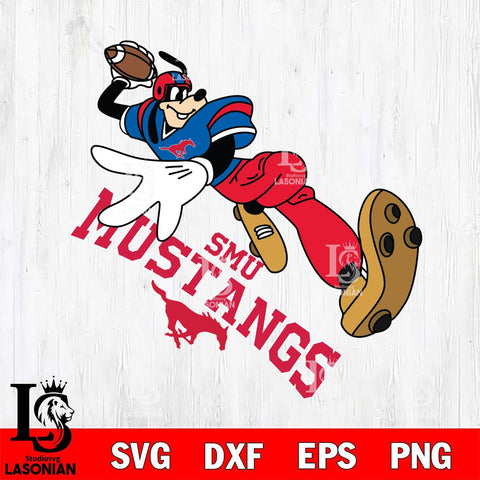 SMU Mustangs Goofy rugby player SVG DXF EPS PNG FILE,NCAA svg ,Football Digital Download,Instant Download, Silhouette