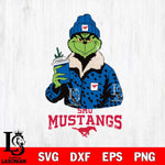 SMU Mustangs Grinch Christmas Cut Files Cricut, Svg Dxf Eps Png file, Digital download , Silhouette