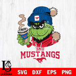 SMU Mustangs Grinch Cofffe Hoodie Cut Files Cricut, Svg Dxf Eps Png file, Digital download , Silhouette