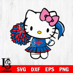 SMU Mustangs Hello Kitty Cheerleader 12 Svg Eps Dxf Png File, Digital Download, Instant Download