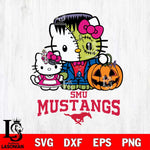SMU Mustangs Hello Kitty Horror 10 Svg Eps Dxf Png File, Digital Download