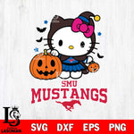 SMU Mustangs Hello Kitty Horror 1 Svg Eps Dxf Png File, Digital Download