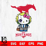 SMU Mustangs Hello Kitty Horror 8 Svg Eps Dxf Png File, Digital Download