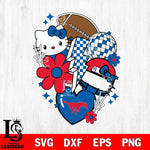 SMU Mustangs Hello Kitty NCAA 2 Svg Eps Dxf Png File, Digital Download, Instant Download