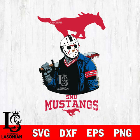 SMU Mustangs Jason Voorhees 10 Svg Eps Dxf Png File, Digital Download
