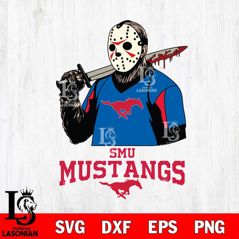 SMU Mustangs Jason Voorhees 11 Svg Eps Dxf Png File, Digital Download