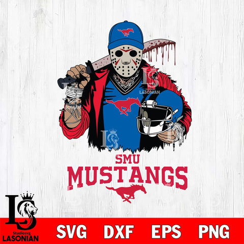 SMU Mustangs Jason Voorhees 2 Svg Eps Dxf Png File, Digital Download