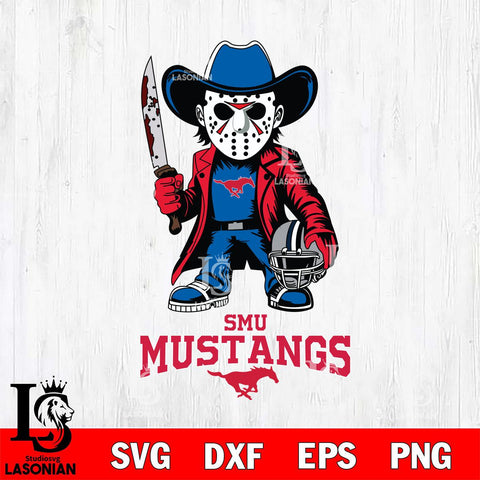 SMU Mustangs Jason Voorhees 3 Svg Eps Dxf Png File, Digital Download